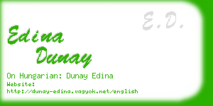 edina dunay business card